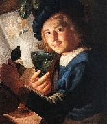 Gerard van Honthorst Young Drinker Spain oil painting artist